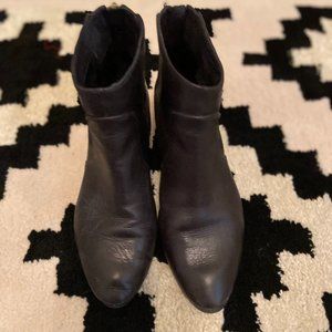 Vince Camuto Black Leather Booties